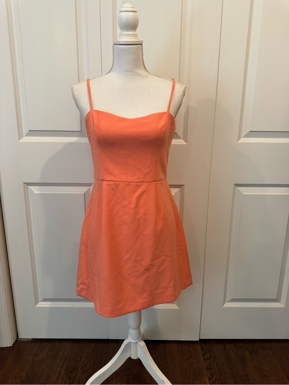 NWT French Connection Whisper Strappy Mini Dress Coral Size 8